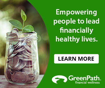 Click on this picture of coins and a green plan - Green Path helps empower financially.